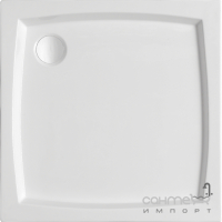 Квадратний душовий піддон без сифону Primera Basic 900x900 BAS1090 білий
