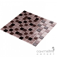 Скляна мозаїка Kotto Ceramica GM 4010 C3 coffe d/coffe m/coffe w 300х300х4 (25х25)