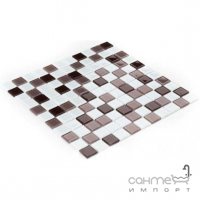 Стеклянная мозаика Kotto Ceramica GM 4011 C3 coffe d/coffe m/white 300х300х4 (25х25)