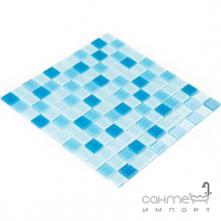 Стеклянная мозаика Kotto Ceramica GM 4018 C3 blue d/blue m/blue w 300х300х4 (25х25)