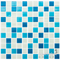 Скляна мозаїка Kotto Ceramica GM 4019 C3 blue d/blue m/white 300х300х4 (25х25)