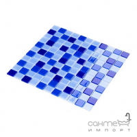 Стеклянная мозаика Kotto Ceramica GM 4023 C3 cobalt d/cobalt m/cobalt w 300х300х4 (25х25)