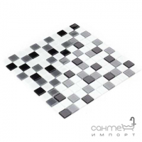 Скляна мозаїка Kotto Ceramica GM 4034 C3 gray m/gray w/white 300х300х4 (25х25)