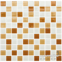 Скляна мозаїка Kotto Ceramica GM 4036 C3 Honey m/Honey w/white 300х300х4 (25х25)