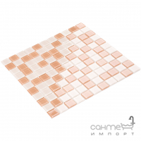 Стеклянная мозаика Kotto Ceramica GM 4038 C2 Beige m/Beige w 300х300х4 (25х25)