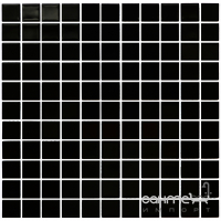 Стеклянная мозаика моноколор Kotto Ceramica GM 4049 C black 300х300х4 (25х25)