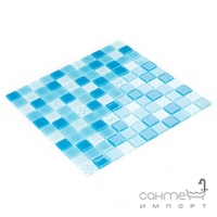Стеклянная мозаика Kotto Ceramica GM 4051C3 Blue d/Blue m/Structure 300х300х4 (25х25)