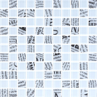 Стеклянная мозаика Kotto Ceramica GMP 0425012 С2 print 12/white 04 300x300х4 (25х25) (слова)