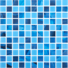 Стеклянная мозаика Kotto Ceramica GMP 0425017 С2 print 19/blue D mat 300x300х4 (25х25) (перья)