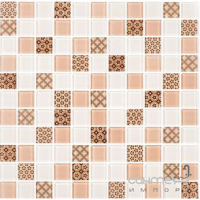 Стеклянная мозаика Kotto Ceramica GM 4055 C3 Beige w/Beige m/Structure 300х300х4 (25х25)