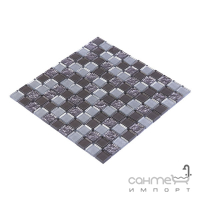 Стеклянная мозаика Kotto Ceramica GM 8001 C3 GreyR S1/Grey m/Grey Silver 300х300х8 (25х25)