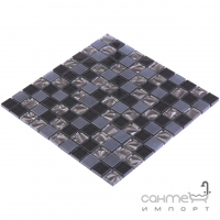 Стеклянная мозаика Kotto Ceramica GM 8002 C3 imperial S4/Ceramik Black/Black 300х300х8 (25х25)