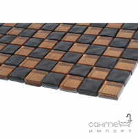 Стеклянная мозаика Kotto Ceramica GM 8013 CC Brown Gold/Black pearl S4/ 300х300х8 (25х25)