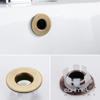 Декоративное латунное кольцо для перелива раковины Vito VT-B003BR бронза
