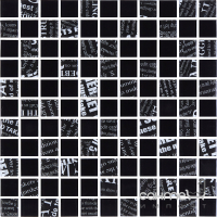 Стеклянная мозаика Kotto Ceramica GMP 0425049 С2 print 45/black 00 300x300х4 (25х25) (слова)
