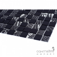 Скляна мозаїка Kotto Ceramica GMP 0425049 С2 print 45/black 00 300x300х4 (25х25) (слова)
