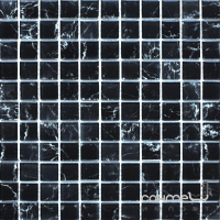 Стеклянная мозаика под мрамор Kotto Ceramica GMP 0425058 C Marble Black 300х300х4 (25х25)