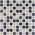 Скляна мозаїка Kotto Ceramica GMP 0825002 С2 print 2/black mat 300x300х8 (25х25)