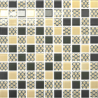 Скляна мозаїка Kotto Ceramica GMP 0825003 С3 print 2/ral 1014/ral 7039 300x300х8 (25х25)