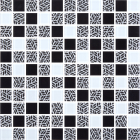 Стеклянная мозаика Kotto Ceramica GMP 0825011 С3 print 10/black/white 300x300х8 (25х25)