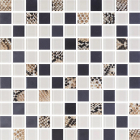 Скляна мозаїка Kotto Ceramica GMP 0825036 С3 print 38/black mat/beige w41 300x300х8 (25х25) (зміїна шкіра)