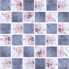 Стеклянная мозаика Kotto Ceramica GMP 0848009 СС print 8/print 39 300x300х8 (48х48) (цветы и серый бетон)