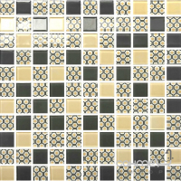 Стеклянная мозаика Kotto Ceramica GMP 0825003 С3 print 2/ral 1014/ral 7039 300x300х8 (25х25)