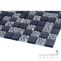 Стеклянная мозаика Kotto Ceramica GMP 0825010 С2 print 10/black mat 300x300х8 (25х25)
