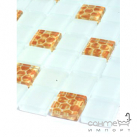 Стеклянная мозаика Kotto Ceramica GMP 0825016 С2 print 13/white mat 300x300х8 (25х25) (медовые соты)