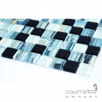 Скляна мозаїка Kotto Ceramica GMP 0825031 С3 print 36/black/white 300x300х8 (25х25)