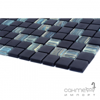 Стеклянная мозаика Kotto Ceramica GMP 0825041 С2 print 40/black mat 300x300х8 (25х25) (дерево)