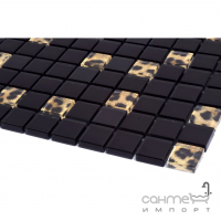 Скляна мозаїка Kotto Ceramica GMP 0825042 С2 print 41/black 300x300х8 (25х25) (леопард)