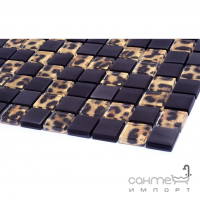 Стеклянная мозаика Kotto Ceramica GMP 0825043 С2 print 41/black mat 300x300х8 (25х25) (леопард)