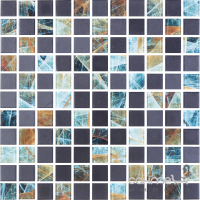 Скляна мозаїка Kotto Ceramica GMP 0825045 С2 print 42/black mat 300x300х8 (25х25)