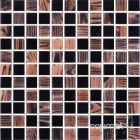 Скляна мозаїка Kotto Ceramica GMP 0825051 С2 print 46/black 300x300х8 (25х25) (дерево)