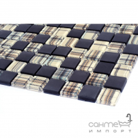 Скляна мозаїка Kotto Ceramica GMP 0825053 С2 print 47/black mat 300x300х8 (25х25) (принт клітинка)