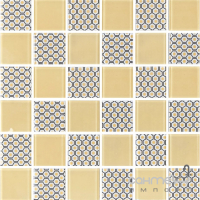 Скляна мозаїка Kotto Ceramica GMP 0848003 СС print 2/ral 7047 300x300х8 (48х48) (геометричний узор)