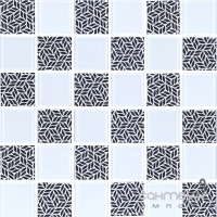 Стеклянная мозаика Kotto Ceramica GMP 0848011 СC print 10/ral 7047 300x300х8 (48х48) (геометрический узор)
