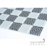 Стеклянная мозаика Kotto Ceramica GMP 0848011 СC print 10/ral 7047 300x300х8 (48х48) (геометрический узор)