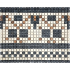 Мозаїчне панно Kotto Ceramica MI7 К060802 Lviv Legends фріз Beige/Noce/Nero (килим, геометричний візерунок)