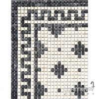 Мозаичное панно Kotto Ceramica MI7 К060601 Eleganza фриз Nero/Salino (геометрический узор)