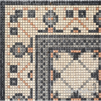 Мозаичное панно Kotto Ceramica MI7 К060701 Lviv Legends угол фриза Lapislazzuli/Nero

