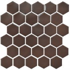 Керамічна мозаїка гексагон моноколір Kotto Ceramica HEXAGON H 6005 Coffee Brown 295х295х9