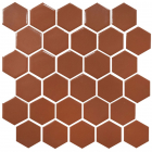 Керамическая мозаика гексагон моноколор Kotto Ceramica HEXAGON H 6009 Brown 295х295х9