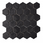 Керамическая мозаика гексагон моноколор Kotto Ceramica HEXAGON HST 6021 Black Mat 295х295х9