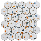 Керамическая мозаика гексагон тераццо Kotto Ceramica HEXAGON HP 6049 295х295х9