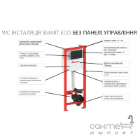 Узкая инсталляция для подвесного унитаза Ravak Smart Eco GPX2240105