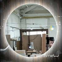 Круглое зеркало с фоновой LED-подсветкой Мойдодыр Эклипс 700х700