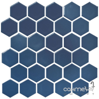 Керамічна мозаїка гексагон моноколір Kotto Ceramica HEXAGON H 6008 Steel Blue 295х295х9