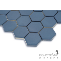 Керамическая мозаика гексагон моноколор Kotto Ceramica HEXAGON H 6008 Steel Blue 295х295х9